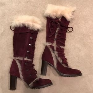 Coach Plum Lucy Suede Boots